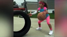 6-year-old Jaliyah Manuel shows off her dribbling skills