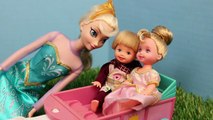 Frozen Elsa Kids Barbie Kelly Castle With Chelsea Dolls Prince and Princess DisneyCarToys