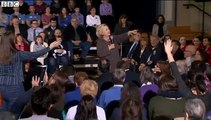 Hillary Clinton tells heckler 'you are very rude'