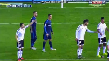 Toni Kros Super Assist Valencia 2-2 Real Madrid 03-01-2015