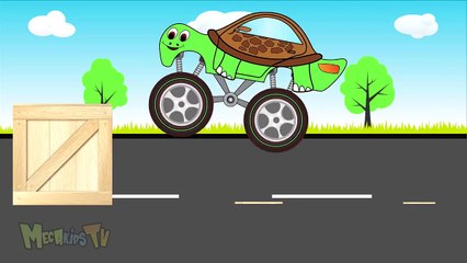 Turtle Truck - Monster Trucks for kids - Mega Kids Tv