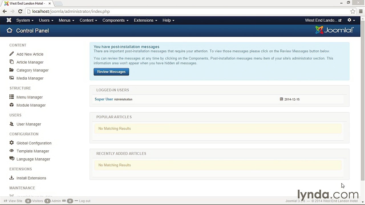 010 Creating content in Joomla! - Working with Joomla! 3.3