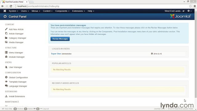 010 Creating content in Joomla! - Working with Joomla! 3.3
