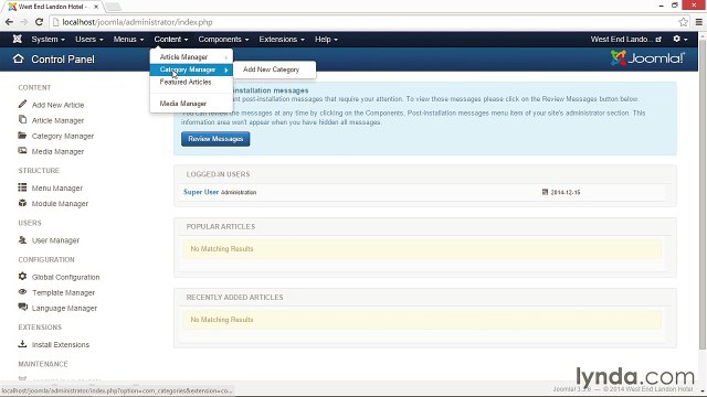 011 Creating and editing categories for your site - Working with Joomla! 3.3
