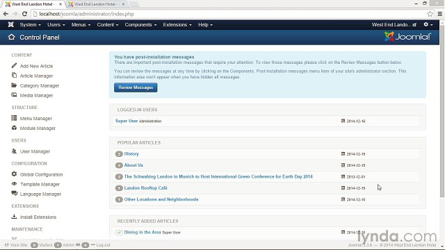 028 Reordering menu items - Working with Joomla! 3.3
