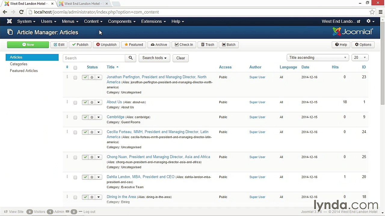 033 Content versioning - Working with Joomla! 3.3
