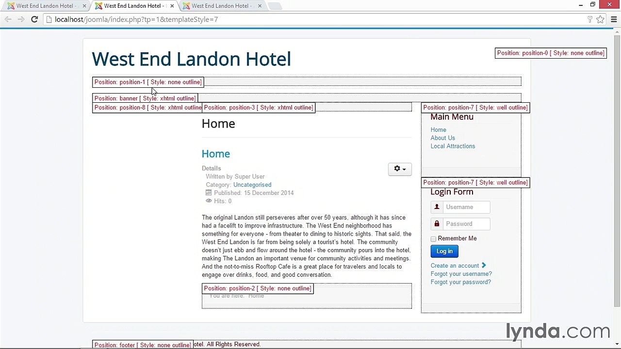 030 Configuring horizontal main navigation and vertical secondary navigation - Working with Joomla! 3.3