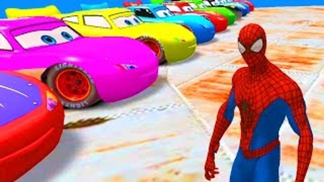 Nursery Rhymes Disney Pixar Cars Spiderman & Lightning McQueen Colors (Songs for Children