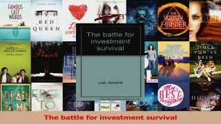 PDF Download  The battle for investment survival Read Full Ebook