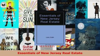 PDF Download  Essentials of New Jersey Real Estate Read Online
