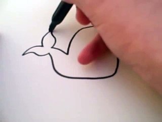 How to Draw a Cartoon Whale