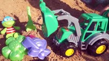Froggy Frog and The MISSING RAKE! Childrens GARDENING with Truck & Excavator