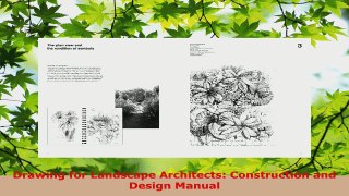 Read  Drawing for Landscape Architects Construction and Design Manual Ebook Free