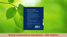 Read Book Bosch Automotive Handbook 8th Edition Free Pdf