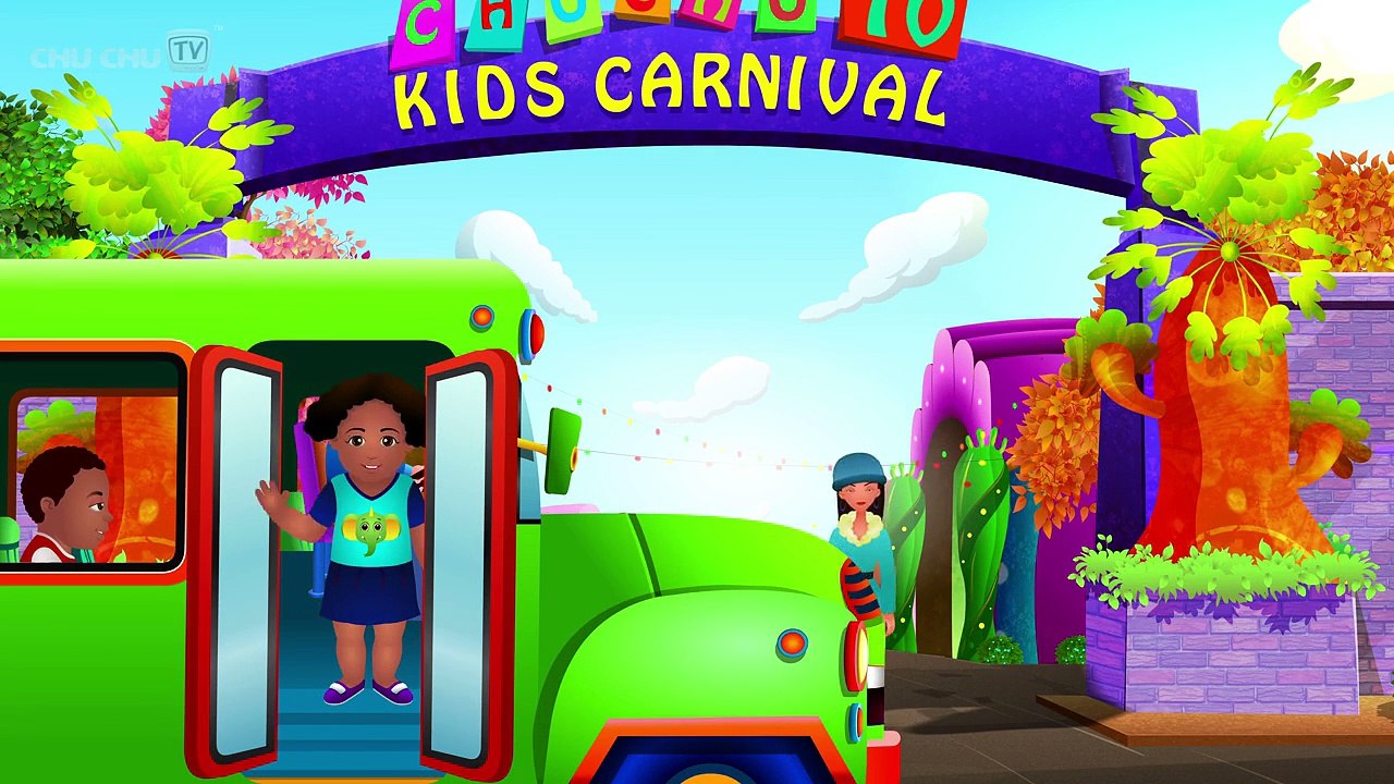 Surprise Eggs Nursery Rhymes - Wheels On The Bus - Learn Colours & Parts of the Bus - ChuChu TV
