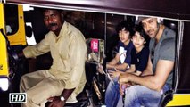 Hrithik Roshan takes auto rickshaw ride with kids