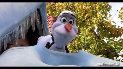 [HD] A Cute Talking Olaf Snowman at Disneyland - Meet Anna and Elsa from Frozen in Fantasyland