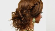 Bridal prom updo. Hairstyle for medium hair.