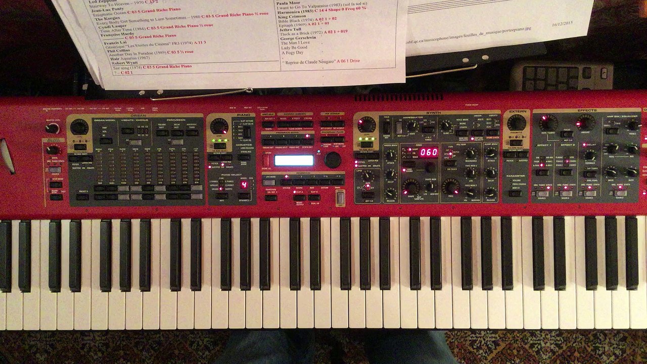 Dire Straits "Sultans of Swing" piano - Synthé