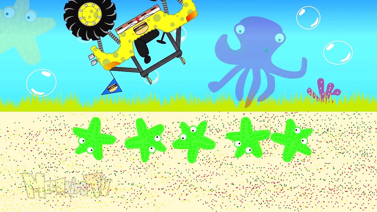 SpongeBob Truck - Monster Trucks For Children - Mega Kids Tv