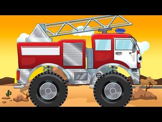 ✔ Fire Truck with our cars will go to desert. New cartoon for children about cars. 41 Episode.