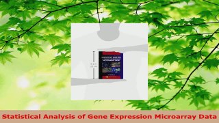 Read  Statistical Analysis of Gene Expression Microarray Data Ebook Free