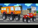 ✔ New Racing Monster Trucks with Monster Truck Bus at the 