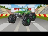 ✔ Monster Trucks Racing and Jumping! Car Cartoons for Children. Race, Track and Speed!