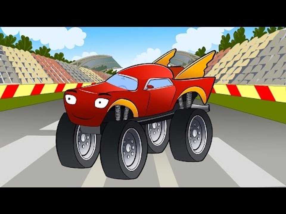 Monster Truck crazy races! Adventures Truck in the "city of cars". Car Cartoons for kids.