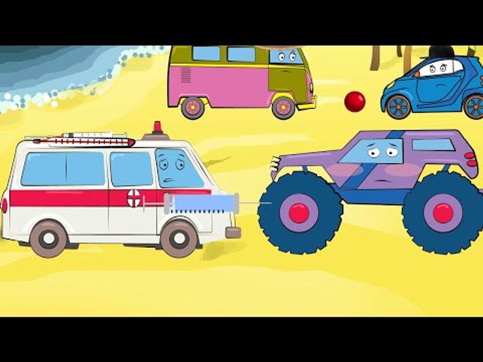 ✔ Monster Truck & Ambulance - Cartoons for kids...