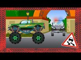 ✔ Monster Truck Race in the desert and on new track with obstacles / Cars Cartoons Compilation ✔