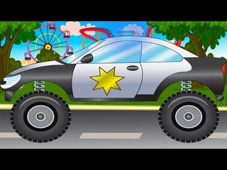 ✔ Police Car - Hero in "City of Cars". Cartoon for Kid's  | Emergency Vehicles for children