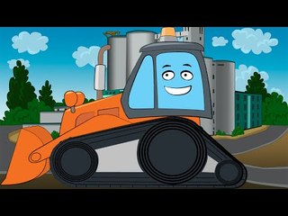 ✔ Car Cartoon - Construction Vehicles For Children - Bulldozer safes tree from Cement Mixer