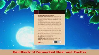 Download  Handbook of Fermented Meat and Poultry Ebook Free