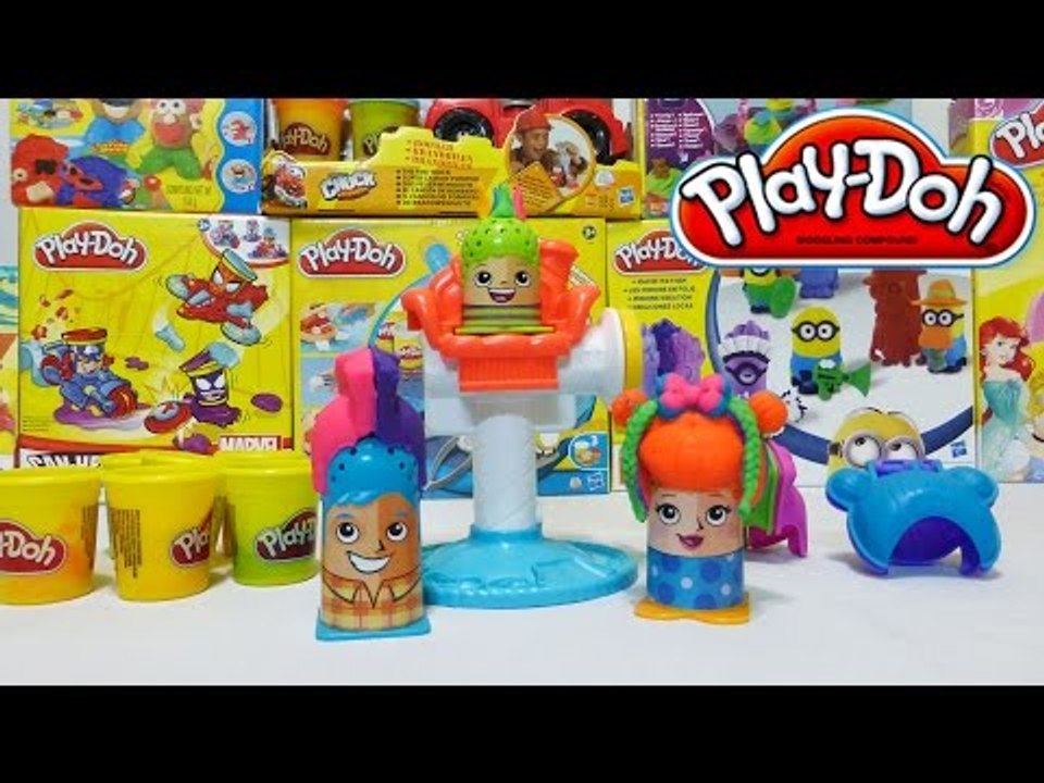 ✔ Play-Doh Crazy Cuts Hair Designer and Fashion Colorful Styles!. New Play Doh Can Heads. Part 1.