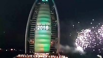 Crazy New Year Fireworks at Burj ul Arab Dubai