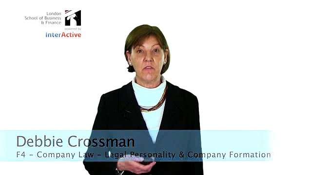ACCA F4. Company Law - Legal Personality & Company Formation
