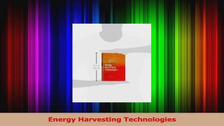 PDF Download  Energy Harvesting Technologies PDF Full Ebook