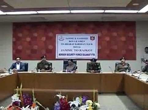 Gandhinagar Jammu Kashmir students Meets Gujarat CM during BSF visit