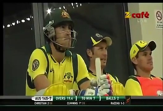 Abdul Razzaq Last Over Vs Australia Pakistan Vs Australia 2nd T20 2012 Dubai 07 Sep 2012
