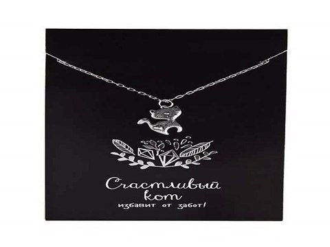 Самый популярный подарок на все случаи жизни - Подвеска на цепочке с открыткой Кот - избавитель от забот в г. Барнаул