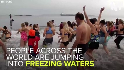 People Are Jumping Into Freezing Water To Celebrate The New Year