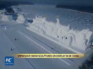 Impressive snow sculptures on display in NE China 2016