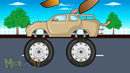 Rhino Truck - Monster Trucks For Children - Mega Kids Tv