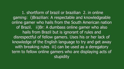 br meaning and pronunciation