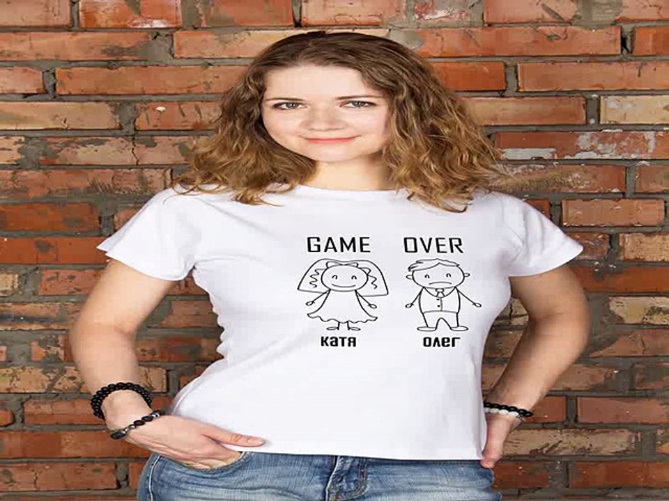 Популярный подарок на все случаи жизни - Футболка женская с вашим текстом Game Over в г. Волгоград