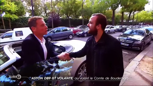 People : le Comte de Bouderbala en Aston Martin DB9 GT Volante (Emission Turbo du 03/01/2016)