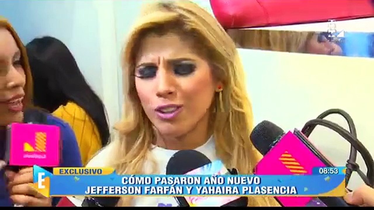 ESPECTACULOS 04-01-2016 : Yahaira Plasencia y Jefferson Farfán recibieron así el 2016