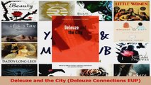 PDF Download  Deleuze and the City Deleuze Connections EUP PDF Online