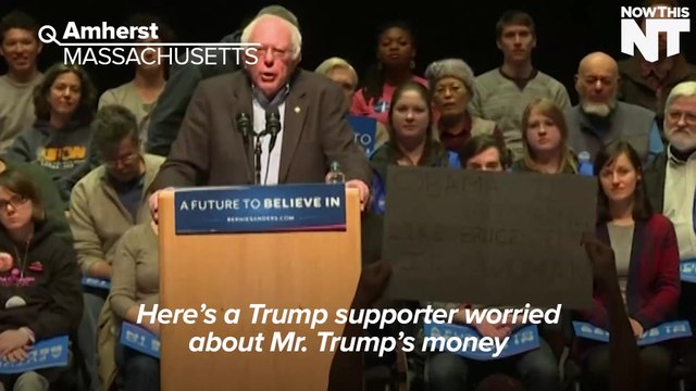 Bernie Gets Heckled By A Trump Supporter